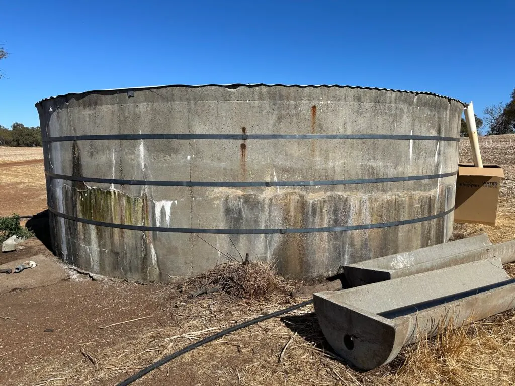 New concrete tank bands installed